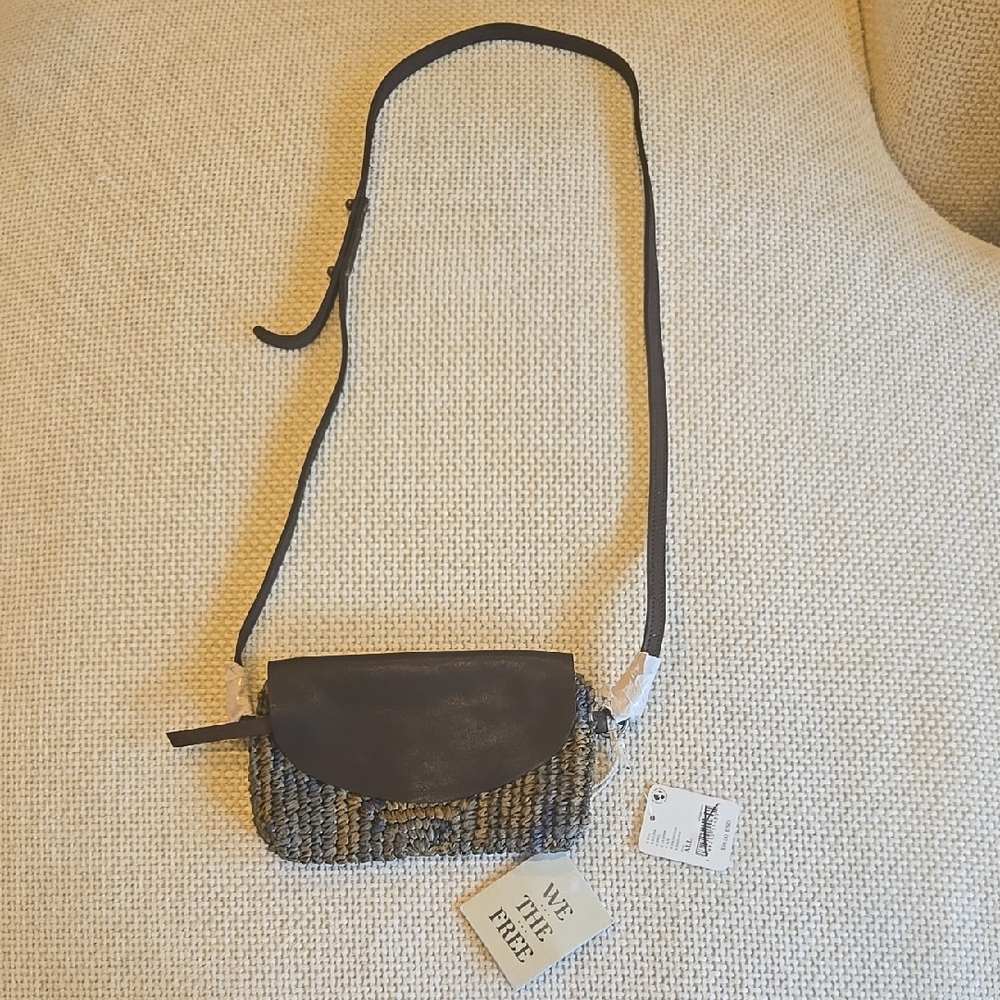 Free People We The Free Rider Raffia Crossbody